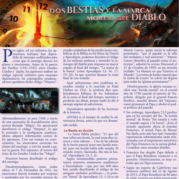 "Two Beasts and the Devil's Deadly Mark" Large Sharing Tract (Spanish)