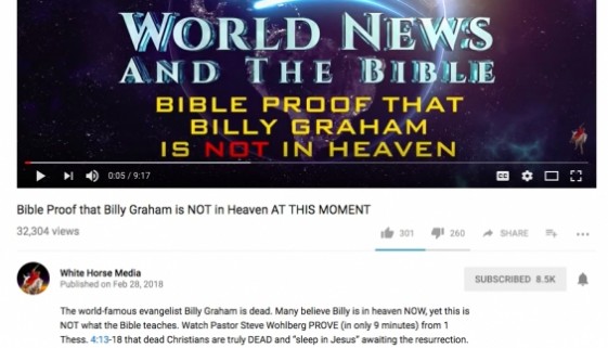 Billy Graham Video Generates 32,000 Views