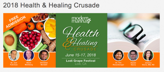 Modern Manna Health Crusade (June 15,16) / Please Pray for Steve Wohlberg’s Dad