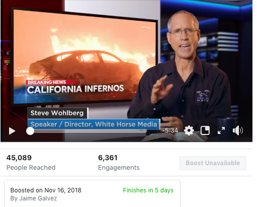 California Fires Giving Opportunities / New TV Series “Good News for Muslims”