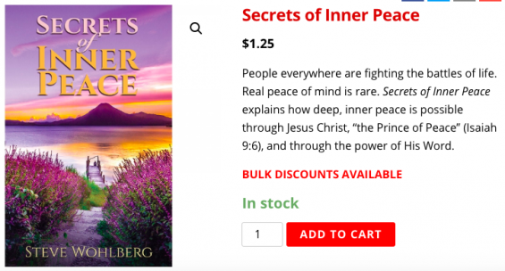 New Pocketbook, Secrets of Inner Peace. Ohio Seminar LIVE Streamed June 28,29