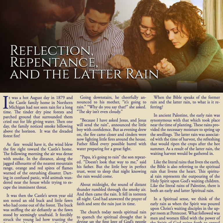 “Lesson 1: Reflection, Repentance and the Latter Rain” Study Guide