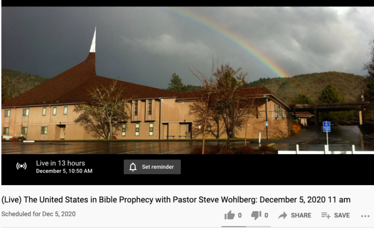 Wohlberg Livestream Dec. 5: USA in Prophecy / Armageddon