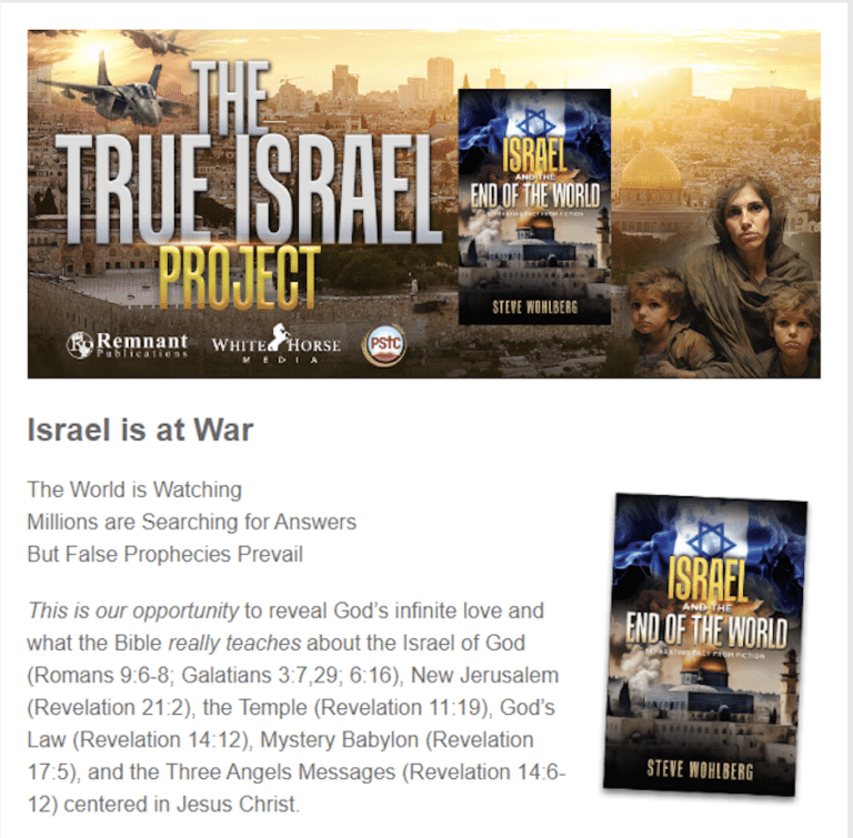 The True Israel Project. Will Your Church Be Involved?